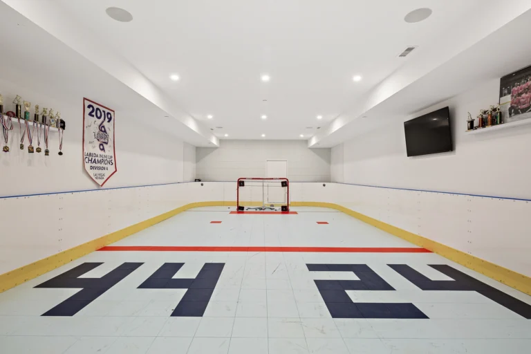 Custom Specialty Space | Indoor Hockey Space in Custom Home in Maryland | Luxury Custom Home Design | How Long Does it Take to Build a Custom Home? | Tulacro Development, Maryland